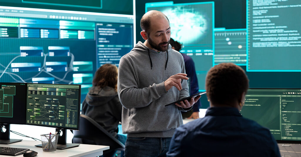 Cybersecurity solutions protecting business networks from online threats
